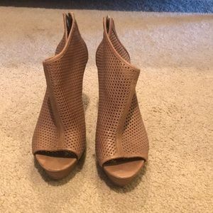 BCBG tan booties